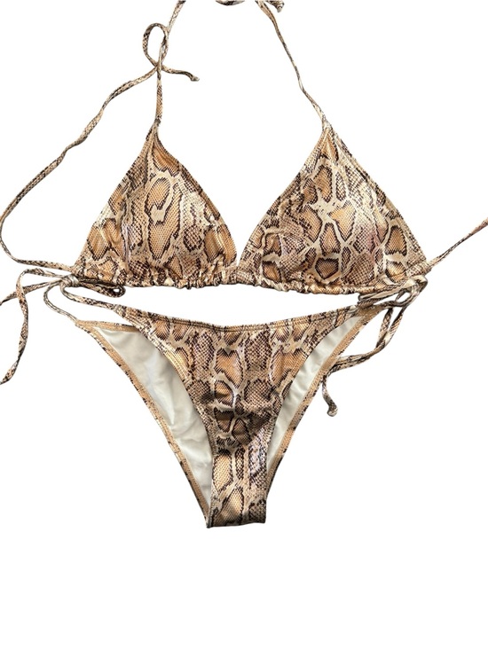 Nordstrom Other - Snake Print Triangle Bikini Set - Brown Medium NWOT
